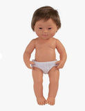 Caucasian boy doll with down syndrome, doll with down syndrome, boy doll