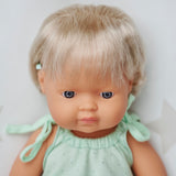 Caucasian Girl doll With Cochlear Implant, hearing impaired doll