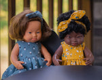 Miniland Doll, Doll with Down syndrome, Girl Doll, Down syndrome doll, African girl doll