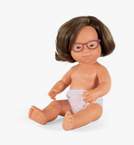 doll with down syndrome and glasses