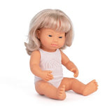 Blonde Caucasian Girl With Down Syndrome