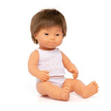 Caucasian boy doll with down syndrome, doll with down syndrome, boy doll