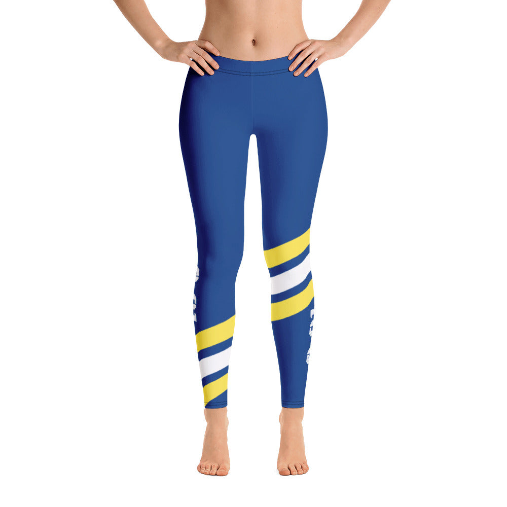 Women's Blue/White Creighton Bluejays Ankle Color Block Yoga Leggings