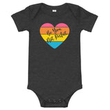 Be You Not Perfect, Retro Heart, Baby Onesie, Baby Bodysuit, Grey