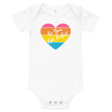 Be You Not Perfect, Retro Heart, Baby Onesie, Baby Bodysuit, white