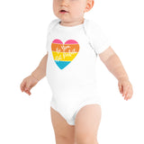 Be You Not Perfect, Retro Heart, Baby Onesie, Baby Bodysuit, White