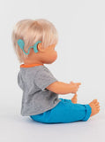 Caucasian Girl doll With Cochlear Implant, hearing impaired doll