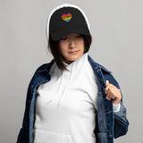 Be You, Retro Heart, Distressed Hat, Black