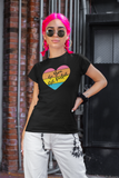 Be You Not Perfect, Retro Heart, Unisex T-shirt, black
