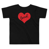 Loved Distressed Red, Toddler Short Sleeve Tee