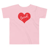 Loved Distressed Red, Toddler Short Sleeve Tee