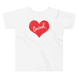 Loved Distressed Red, Toddler Short Sleeve Tee