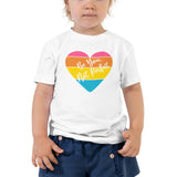 Be You Not Perfect, Retro Heart, Toddler Tee, white