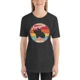 Awesome mama bear, Mama bears and baby bear in a retro, distressed sunset design.