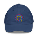 be the change, rainbow, kids hat, navy