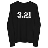 Long sleeve youth tshirt, long sleeve kids shirt, down syndrome awareness, black