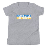 Perfectly Imperfect Blue and Yellow, Youth Short Sleeve T-Shirt