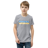 Perfectly Imperfect Blue and Yellow, Youth Short Sleeve T-Shirt