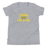 Strong Like a Girl, Youth Short Sleeve T-Shirt