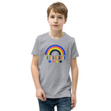 be the change, rainbow, kids tshirt, grey heather