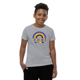 be the change, rainbow, kids tshirt, grey heather