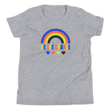 be the change, rainbow, kids tshirt, grey heather