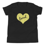 Loved Green Distressed, Youth Short Sleeve T-Shirt