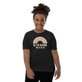 Be the change, rainbow, kids tshirt, black