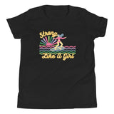 Strong like a girl, surfer girl, black