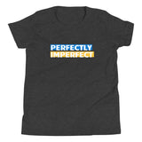 Perfectly Imperfect Blue and Yellow, Youth Short Sleeve T-Shirt