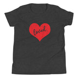 Loved Red Distressed, Youth Short Sleeve T-Shirt