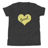Loved Green Distressed, Youth Short Sleeve T-Shirt