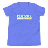 Perfectly Imperfect Blue and Yellow, Youth Short Sleeve T-Shirt
