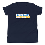Perfectly Imperfect Blue and Yellow, Youth Short Sleeve T-Shirt