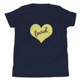 Loved Green Distressed, Youth Short Sleeve T-Shirt