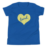 Loved Green Distressed, Youth Short Sleeve T-Shirt