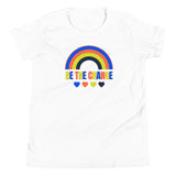 be the change, rainbow, kids tshirt, white