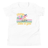 Strong like a girl, surfer girl, white