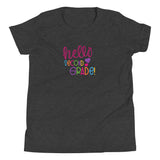 Hello Second Grade, Back to School Shirt, dark heather grey