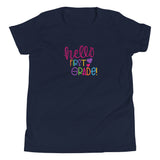 Hello First Grade, Back To School shirt, navy