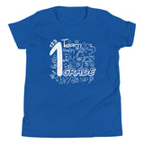 1st Grade, Doodle Design, Back To School Shirt, Royal Blue