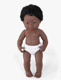 african boyMiniland Doll,  doll with down syndrome, african boy doll