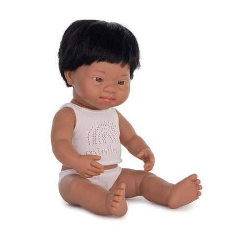 Hispanic Boy doll with Down syndrome