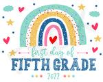 First Day Of 5th Grade 2022, Sign, Digital Download