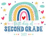 First Day Of 2nd Grade 2022, Sign, Digital Download