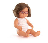 doll with down syndrome and glasses