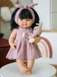 Dusty Rose Doll Dress and Headband