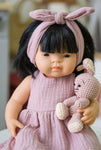 Dusty Rose Doll Dress and Headband