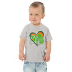 Extra Lucky, distressed design, toddler jersey t-shirt.