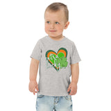 Extra Lucky, distressed design, toddler jersey t-shirt.